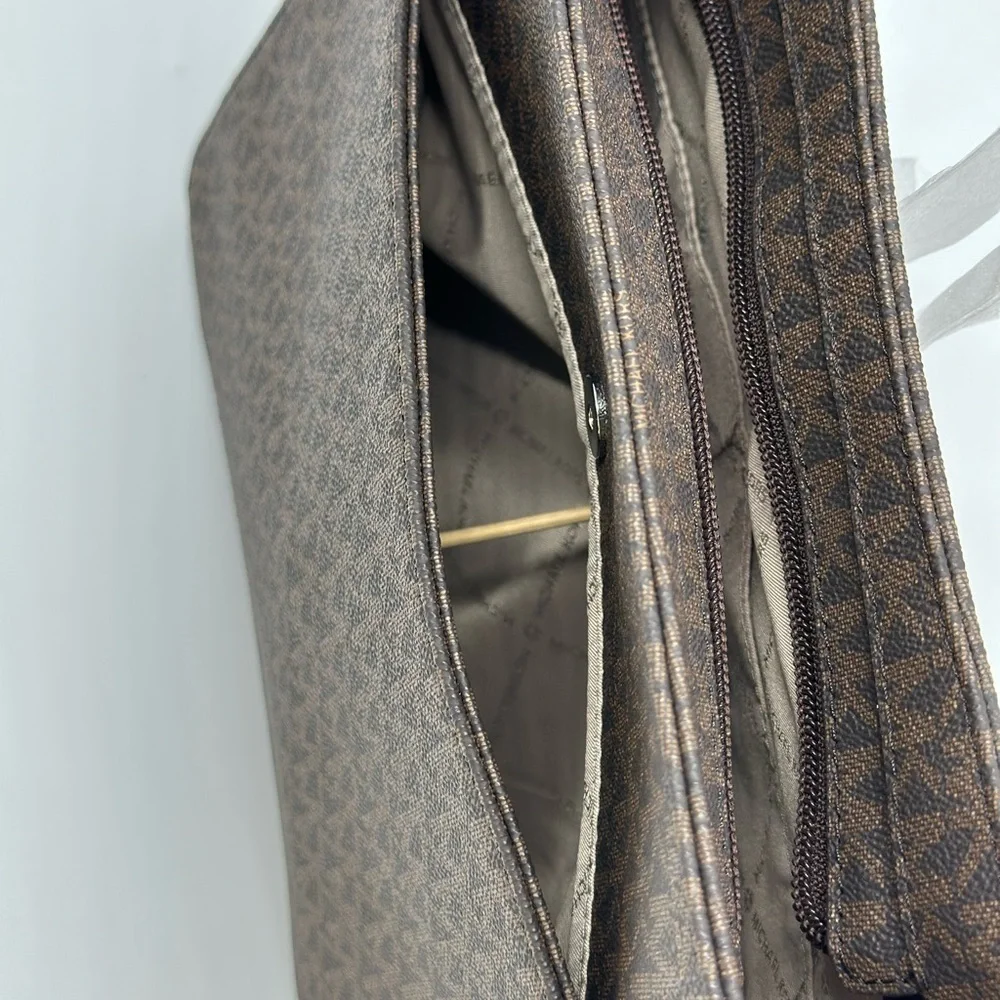 Michael Kors Brown Crossbody Bag with Red Strap